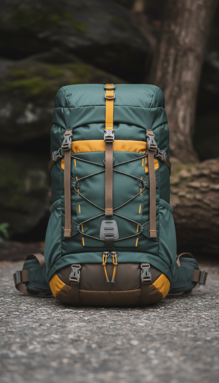 Technical Hiking Backpack With Ripstop Nylon